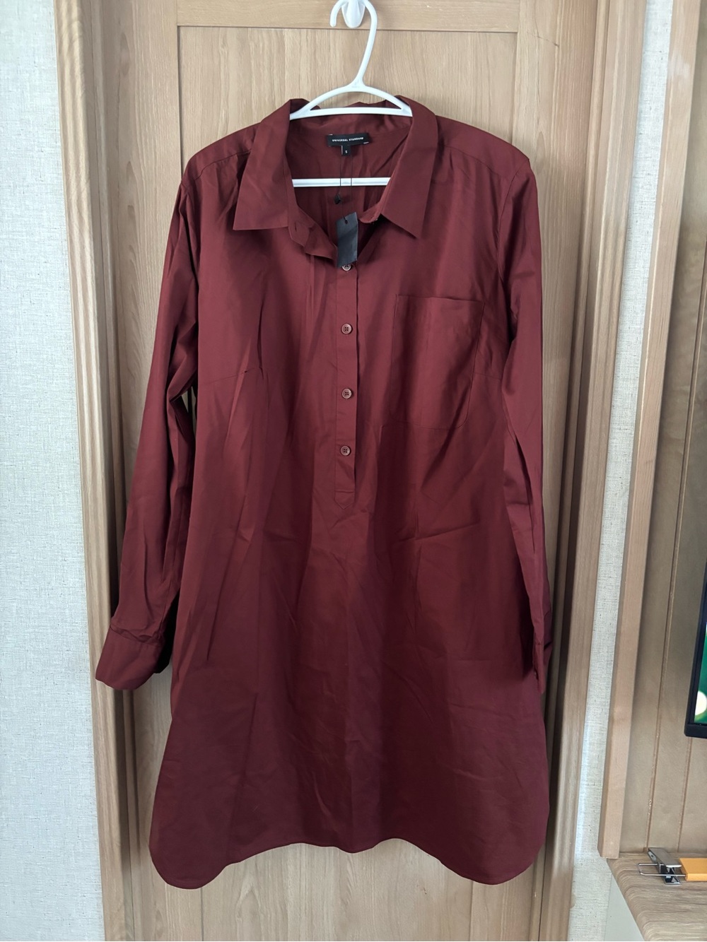 Universal Standard Poplin Shirt Dress Size S NEW Autumn Rust